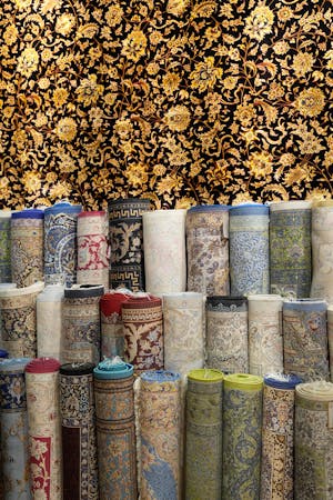 Contemporary silk carpets